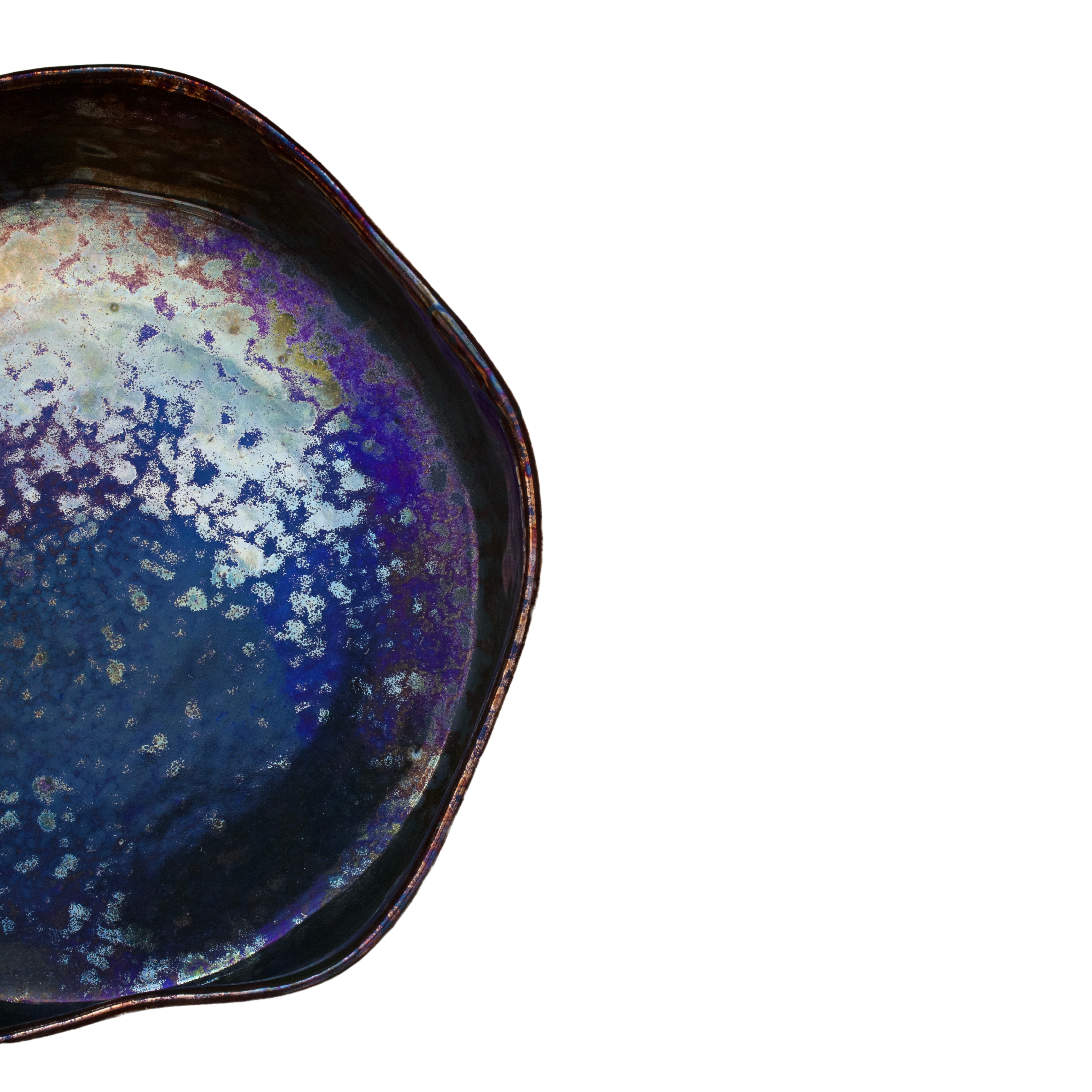 Ripple Bowl with distinctive wavy edge design in Blue Fusion edition