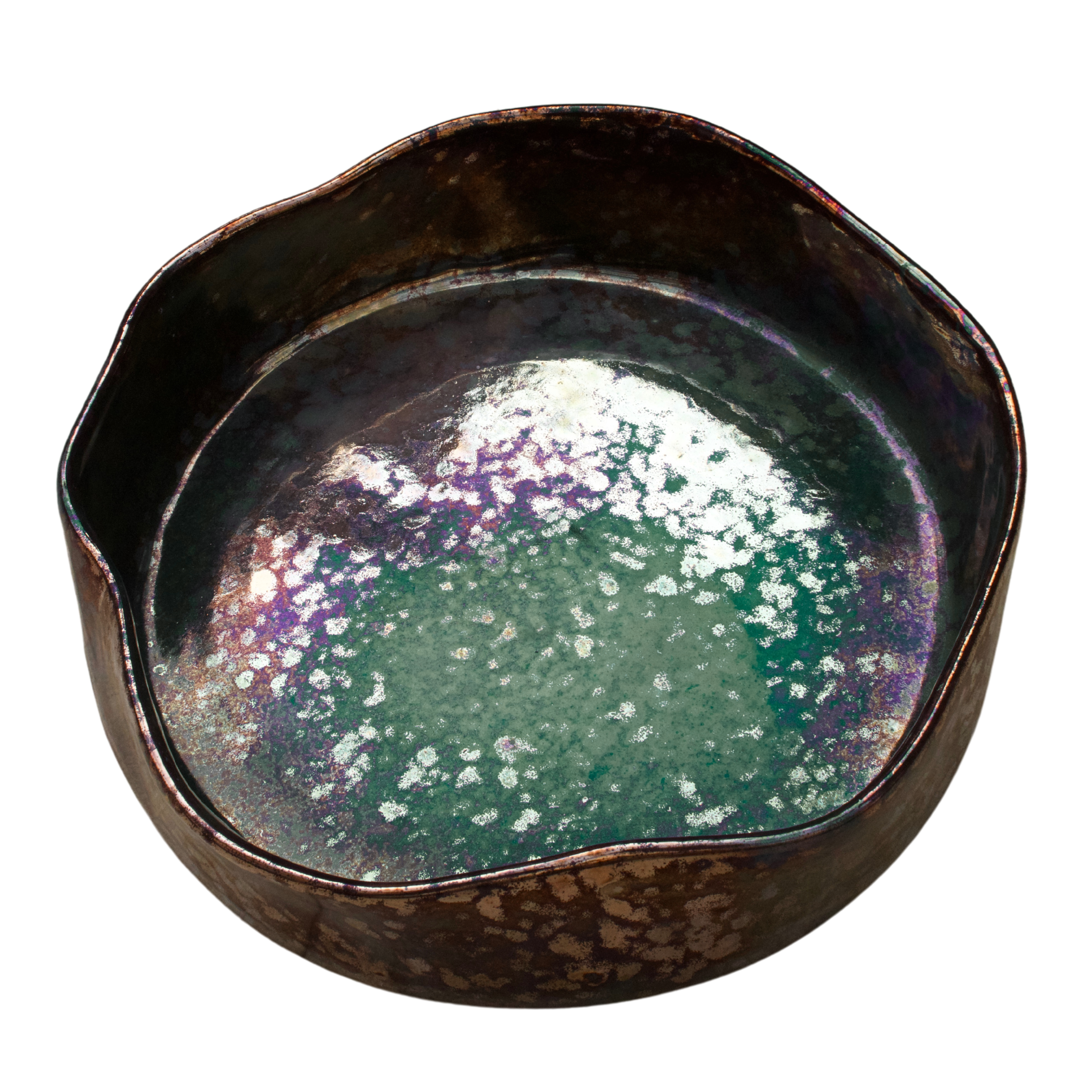 Ripple Bowl with distinctive wavy edge design in Green Fusion edition
