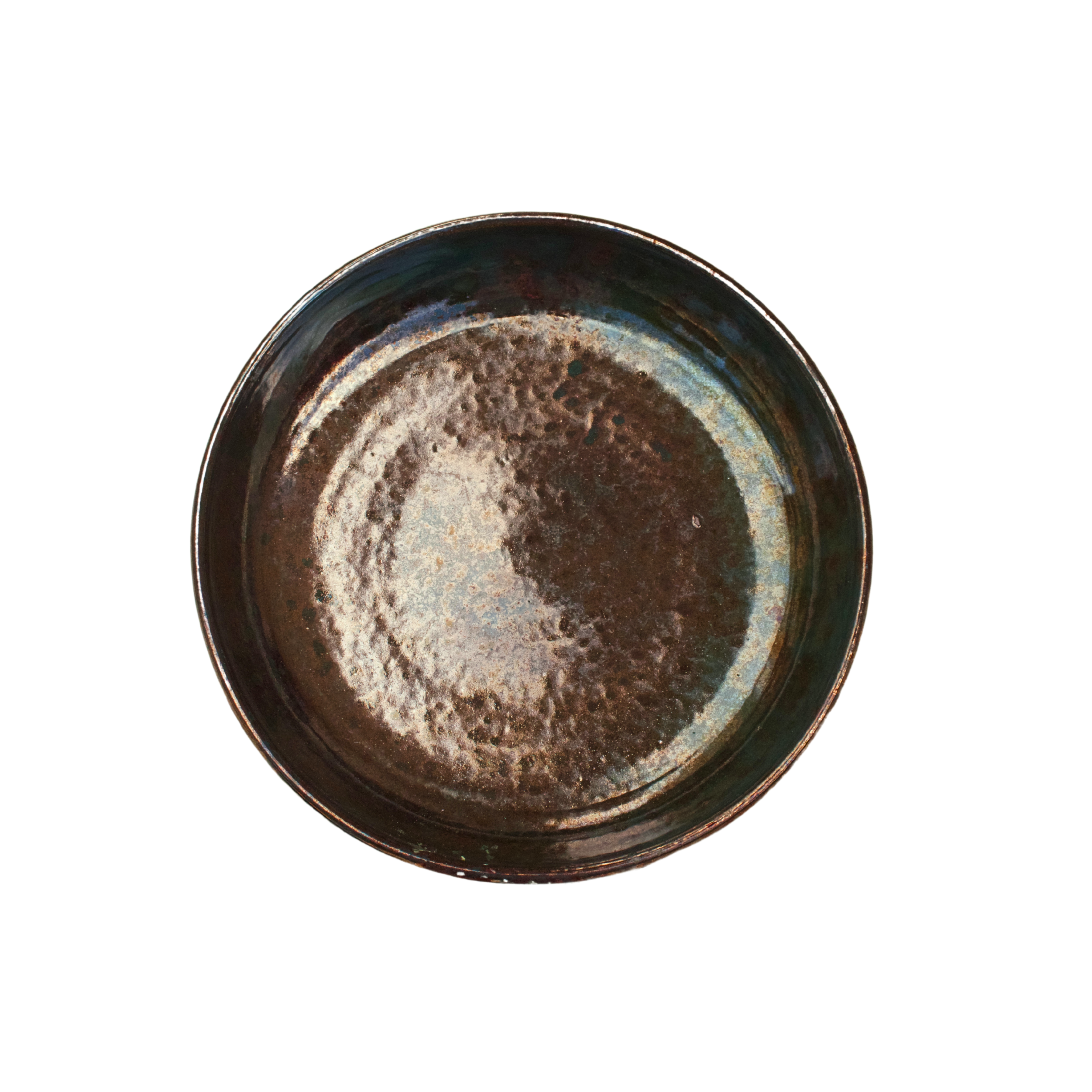 Small Pasta Plate in Green Fusion edition with handcrafted vibrant design