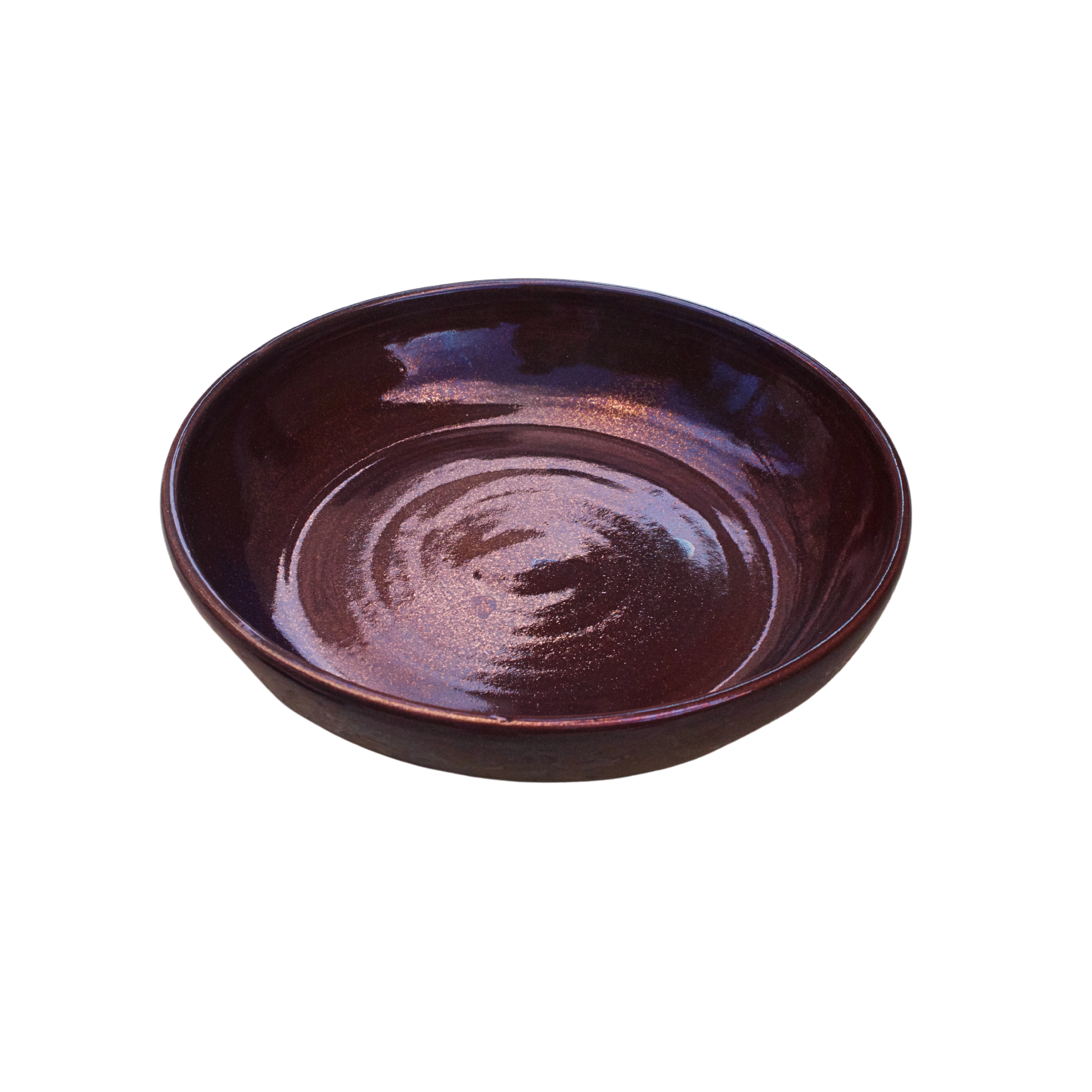 Small Pasta Plate in Blue Fusion edition with handcrafted vibrant design