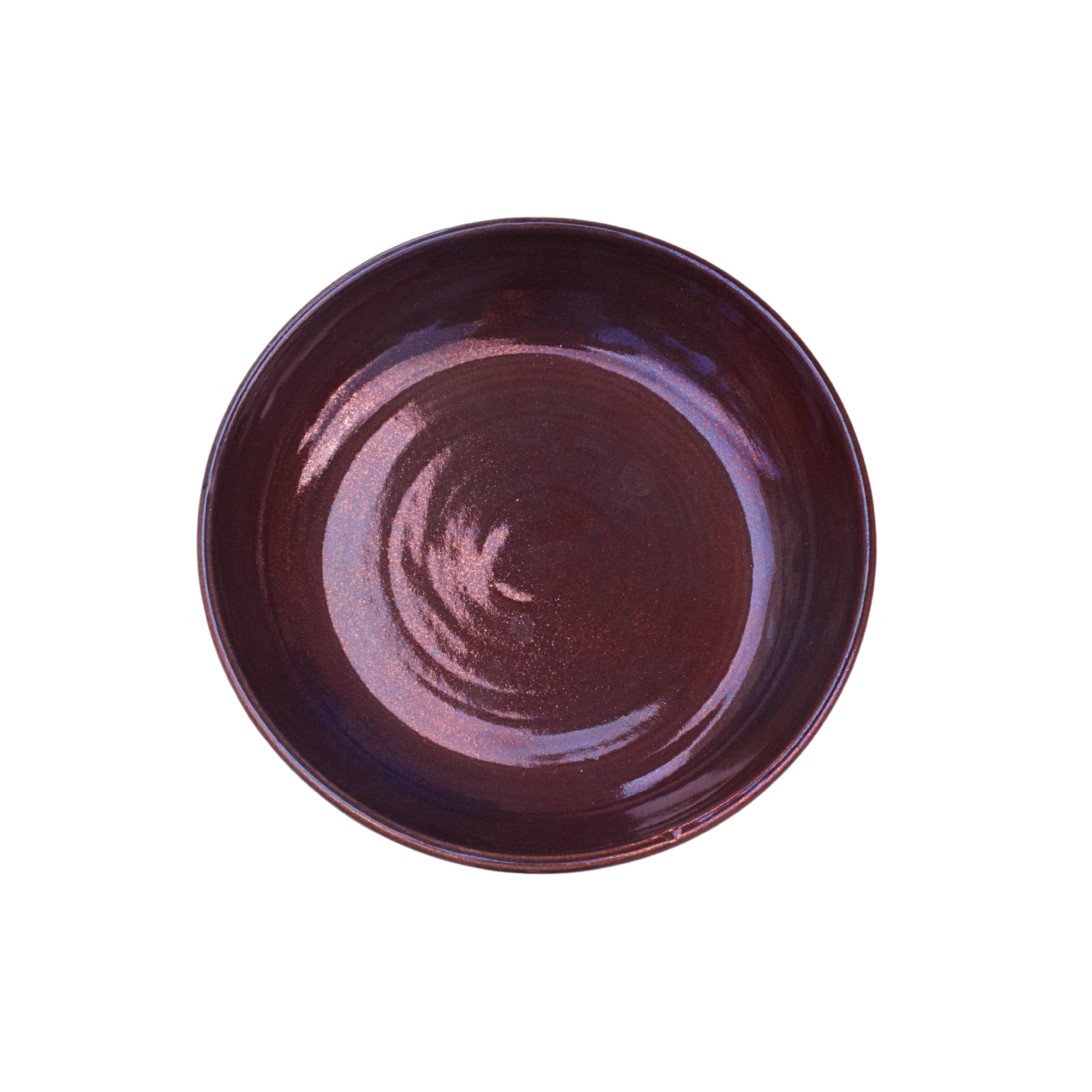 Small Pasta Plate in Blue Fusion edition with handcrafted vibrant design