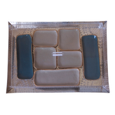 Platter Mania 7-in-1 Spring Edition set with handcrafted stoneware platters, aluminum tray, and plexiglass cover