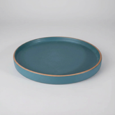 Large Plate | Elevated Edges | Green Matte