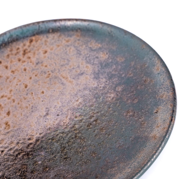 Artisanal ceramic large plate, ideal for main courses or appetizers