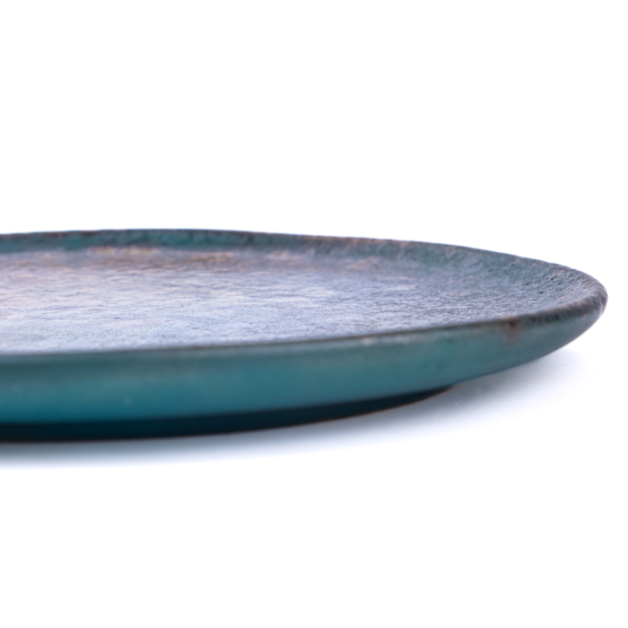 Artisanal ceramic large plate, ideal for main courses or appetizers