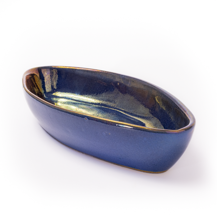 Oval Bowls | Blue Fusion (2 Pieces)
Set of two handcrafted stoneware oval bowls in different sizes for serving appetizers and snacks