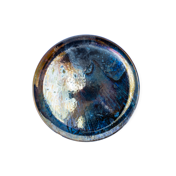 Artisanal ceramic large plate, ideal for main courses or appetizers