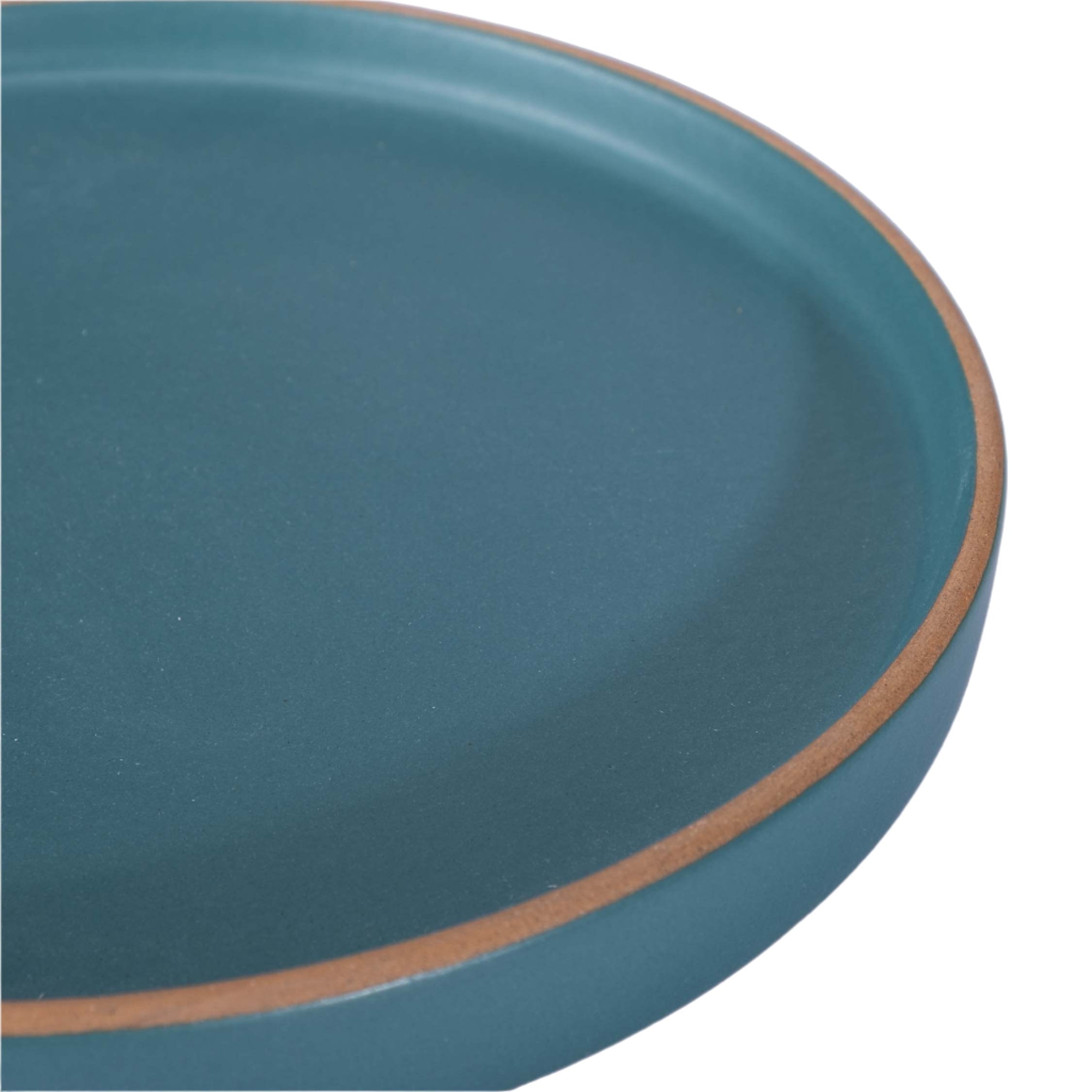 Large Plate | Elevated Edges | Green Matte