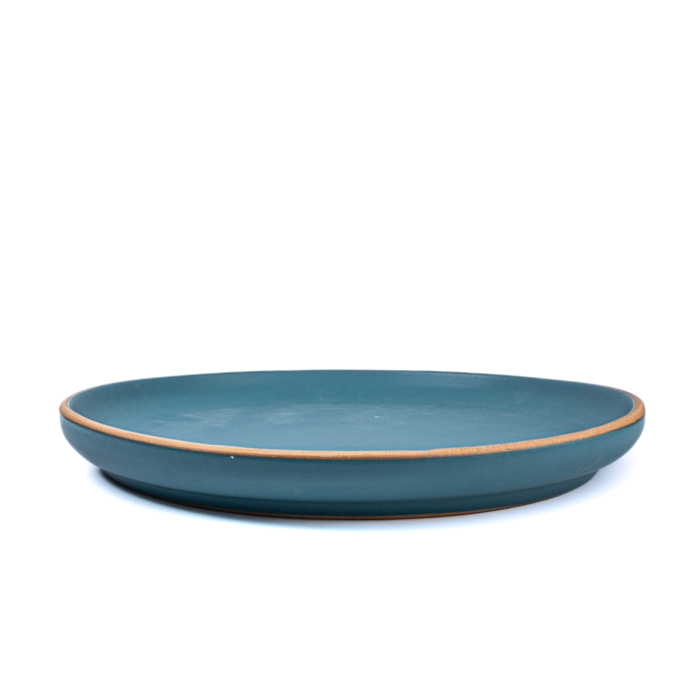 Artisanal ceramic large plate, ideal for main courses or appetizers