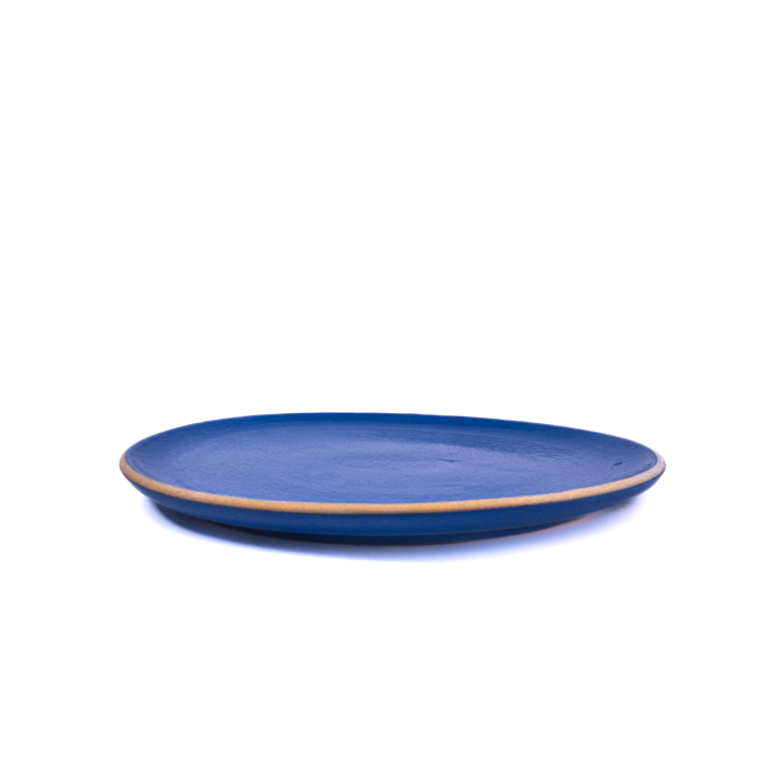 Medium Plate | Blue Matte
Medium handcrafted stoneware plate with textured surface and artisanal design
