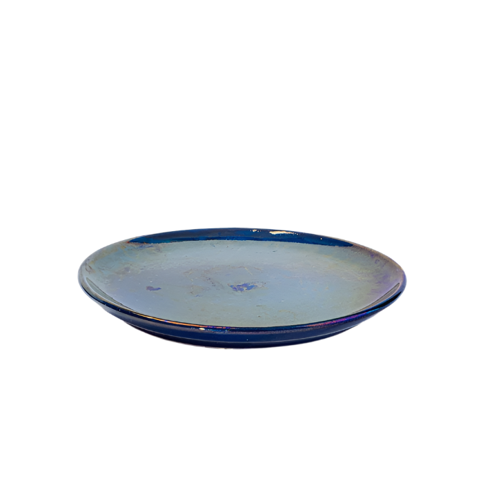 Medium Plate | Blue Fusion
Medium handcrafted stoneware plate with textured surface and artisanal design