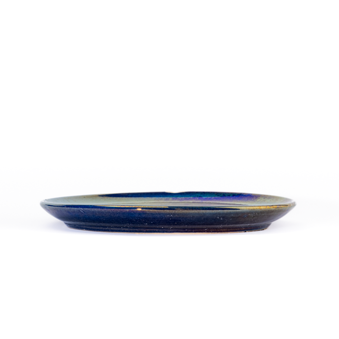 Medium Plate | Blue Fusion
Medium handcrafted stoneware plate with textured surface and artisanal design