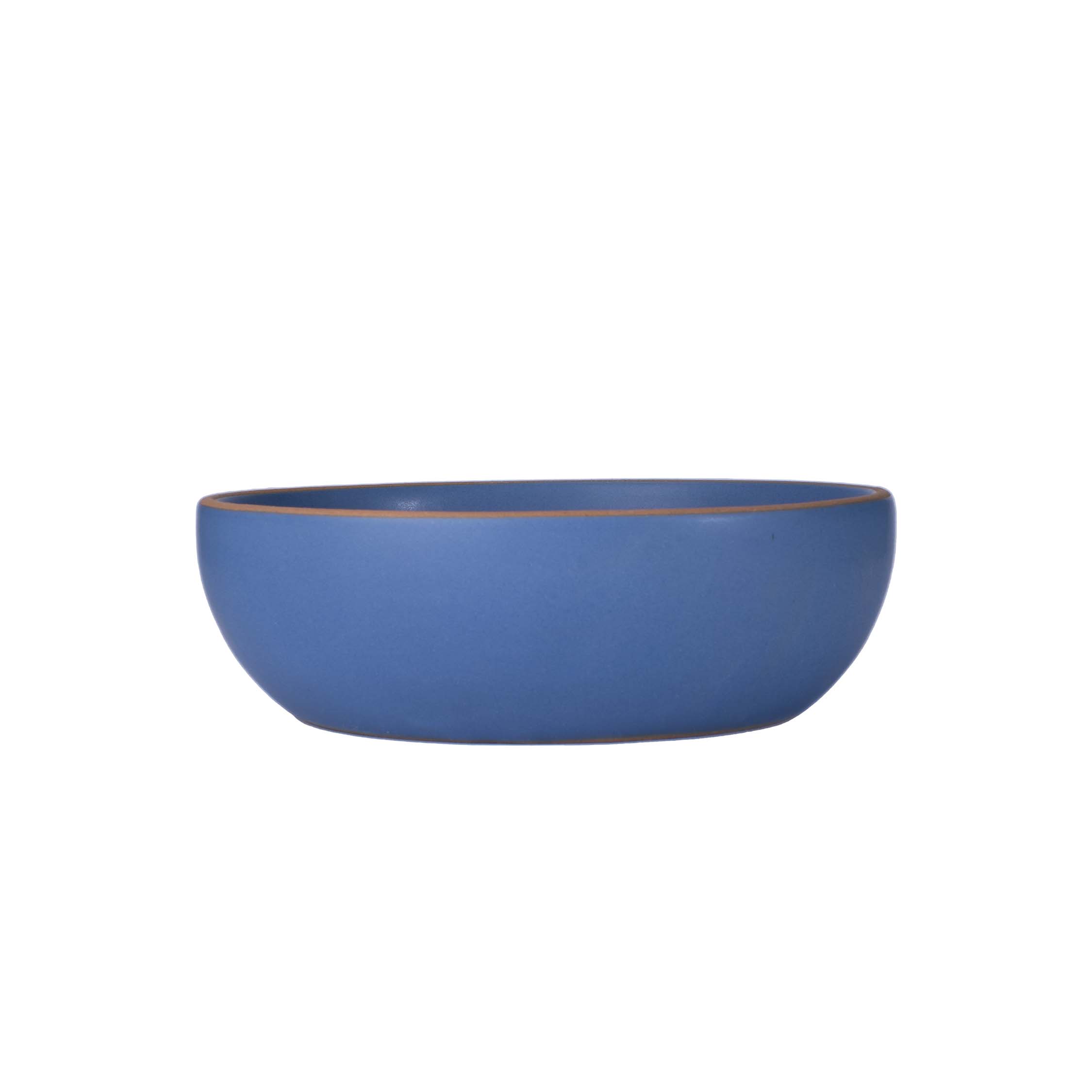 Salad Bowl | Blue Matte
Handcrafted stoneware salad bowl with textured surface and artisanal design