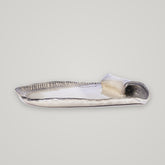 The Folded Platter Raw Edition, handmade speckled stoneware serving platter with a folded edge, by etcha.
