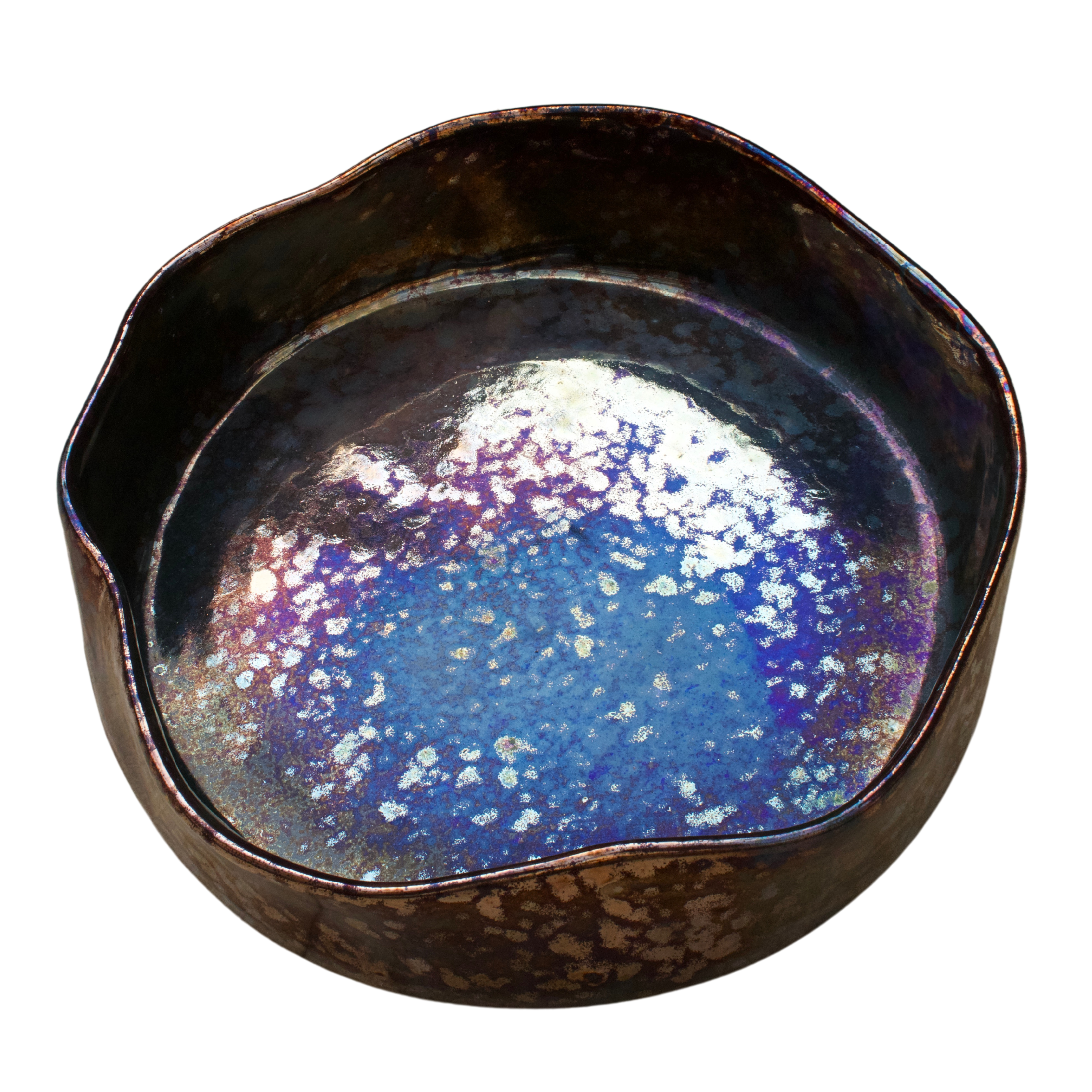 Ripple Bowl with distinctive wavy edge design in Blue Fusion edition