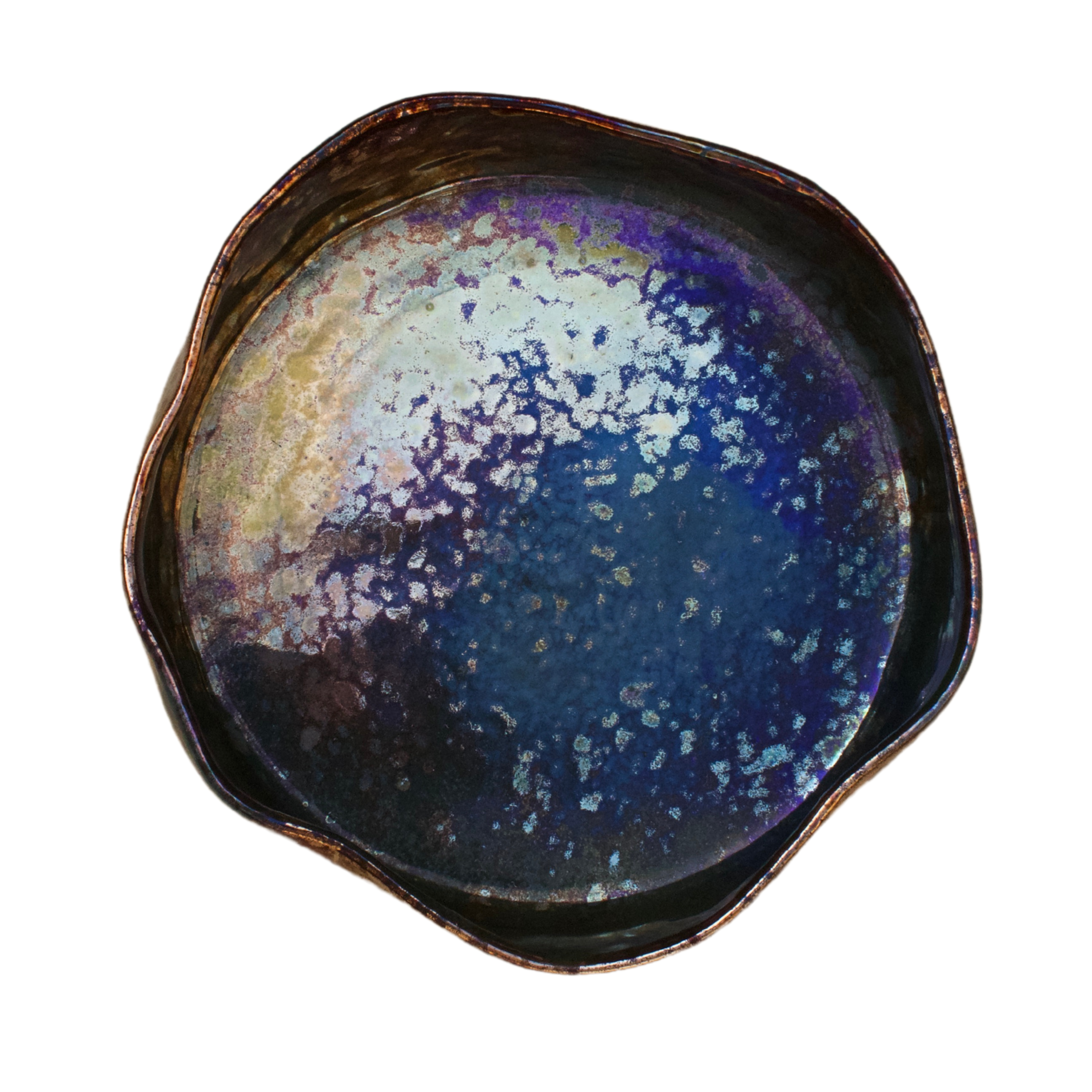 Ripple Bowl with distinctive wavy edge design in Blue Fusion edition