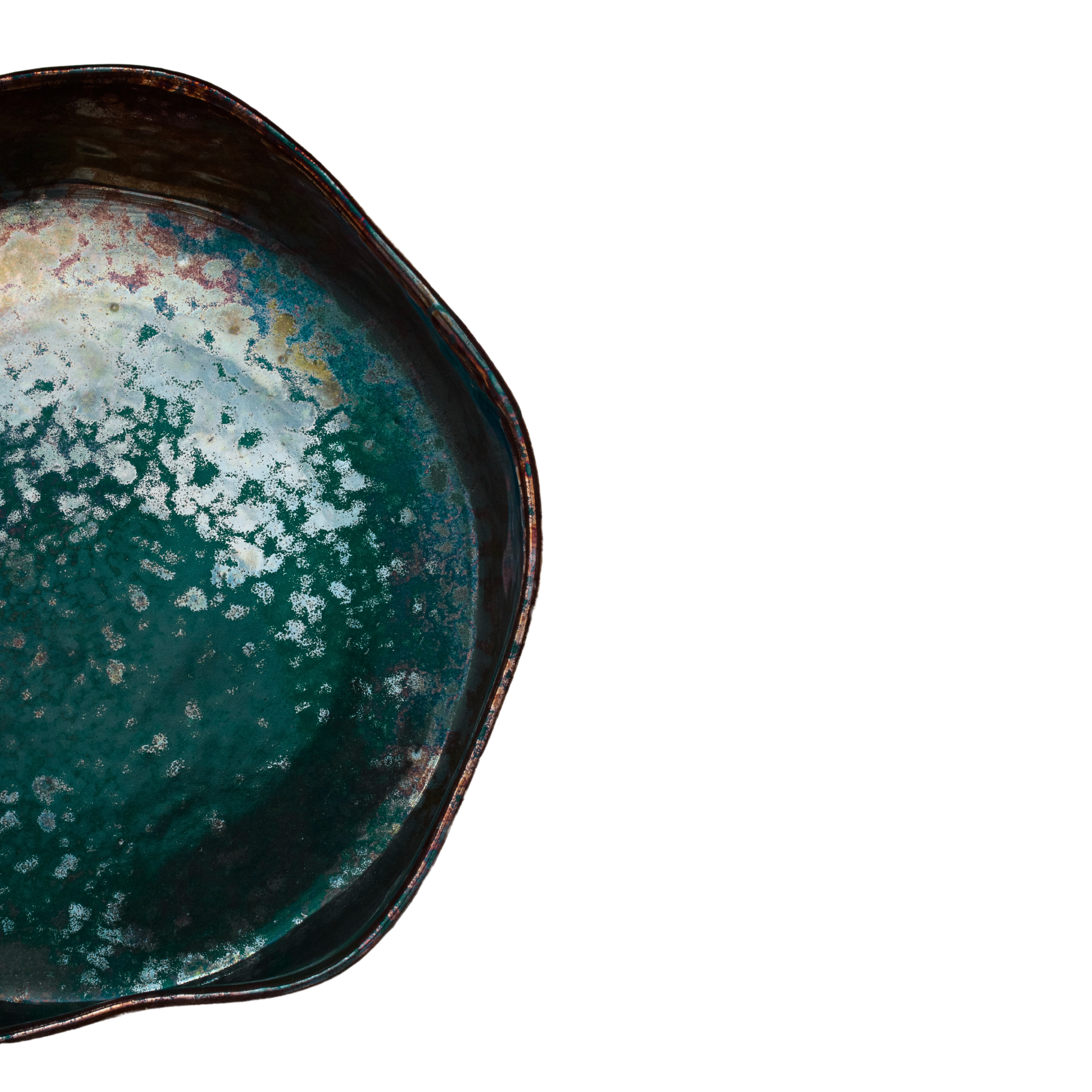 Ripple Bowl with distinctive wavy edge design in Green Fusion edition