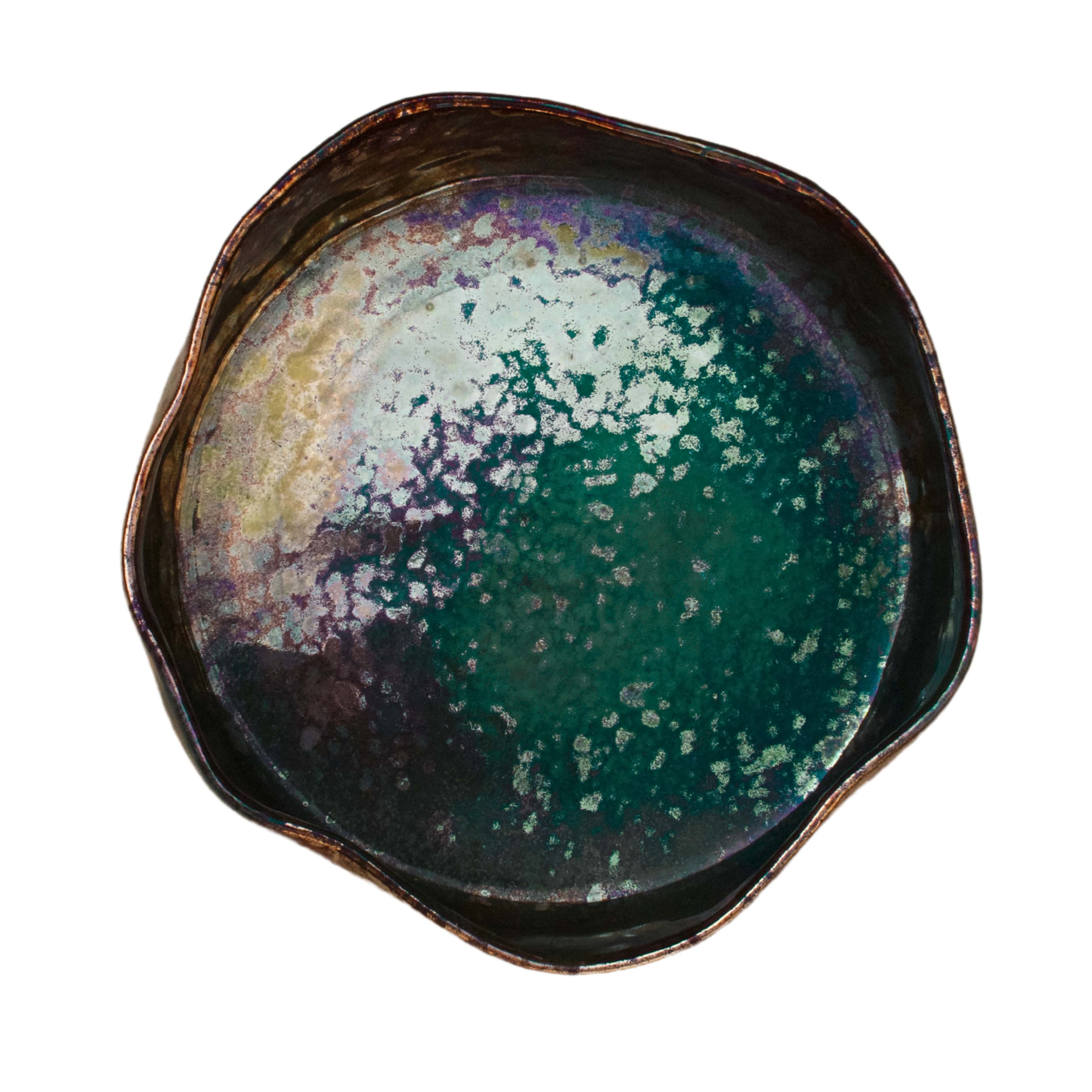 Ripple Bowl with distinctive wavy edge design in Green Fusion edition