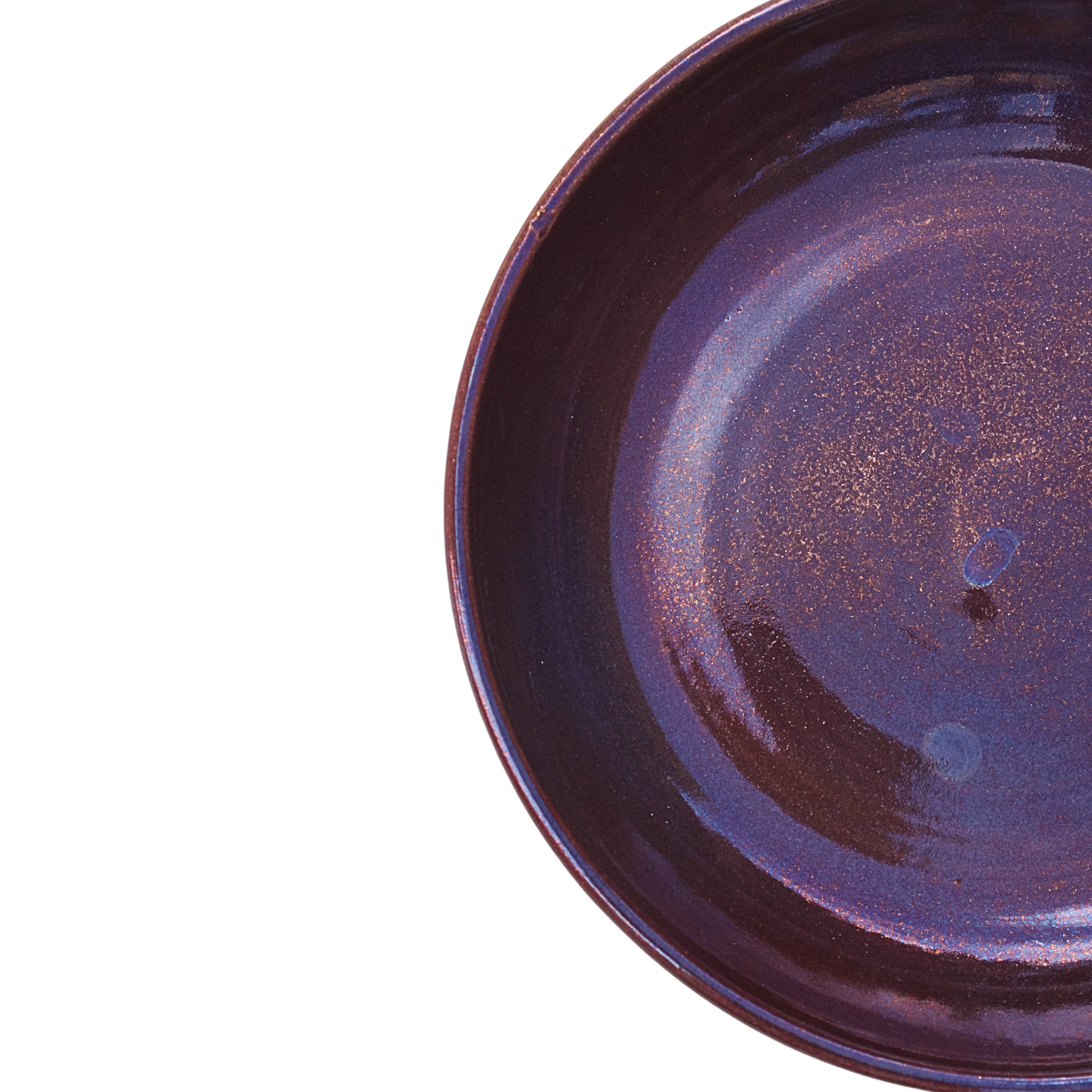 Small Pasta Plate in Blue Fusion edition with handcrafted vibrant design