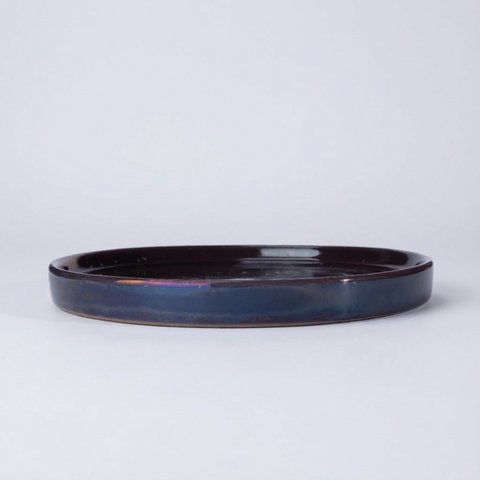 Large Plate | Elevated Edges | Blue Fusion