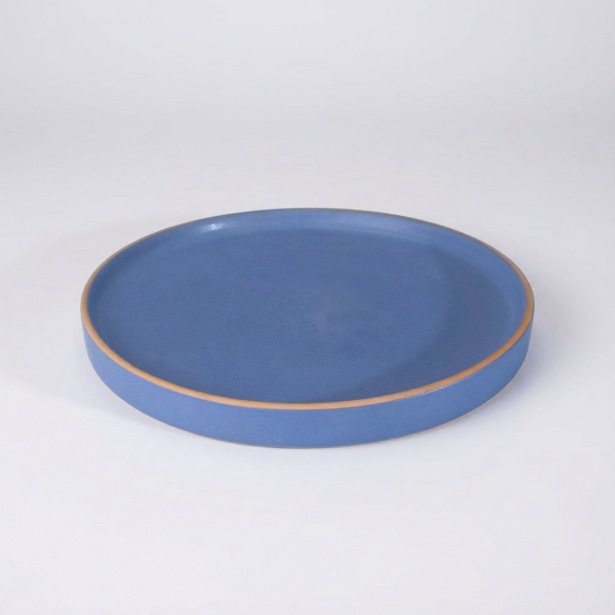 Large Plate | Elevated Edges | Blue Matte