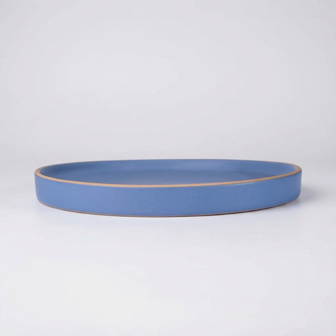 Large Plate | Elevated Edges | Blue Matte