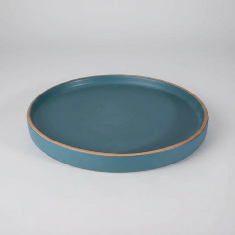 Large Plate | Elevated Edges | Green Matte