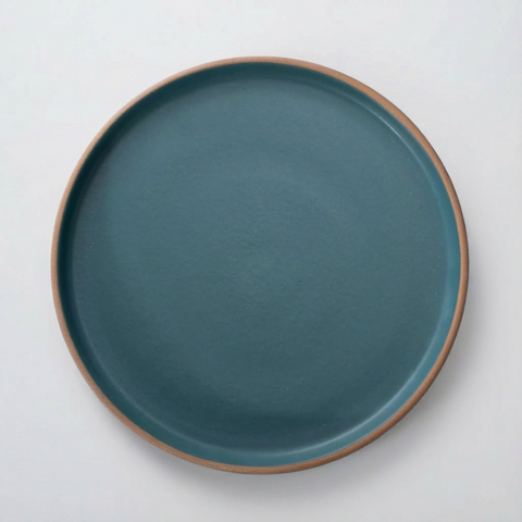 Large Plate | Elevated Edges | Green Matte