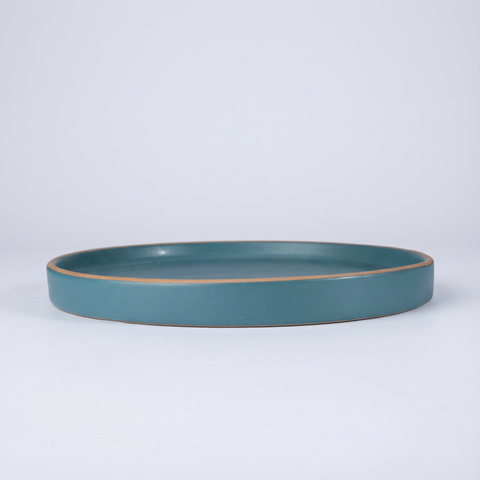 Large Plate | Elevated Edges | Green Matte