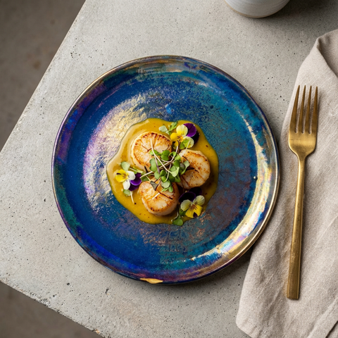 Medium Plate | Blue Fusion