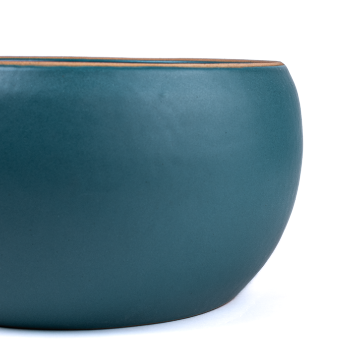 Green Matte Large Serving Bowl