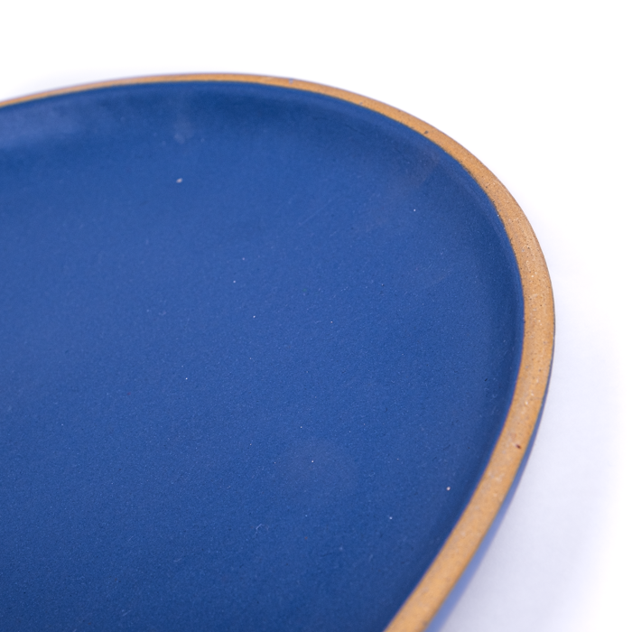Medium Plate | Blue Matte
Medium handcrafted stoneware plate with textured surface and artisanal design