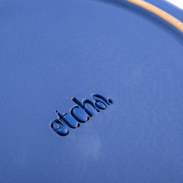 Blue Matte Large Serving Plate 