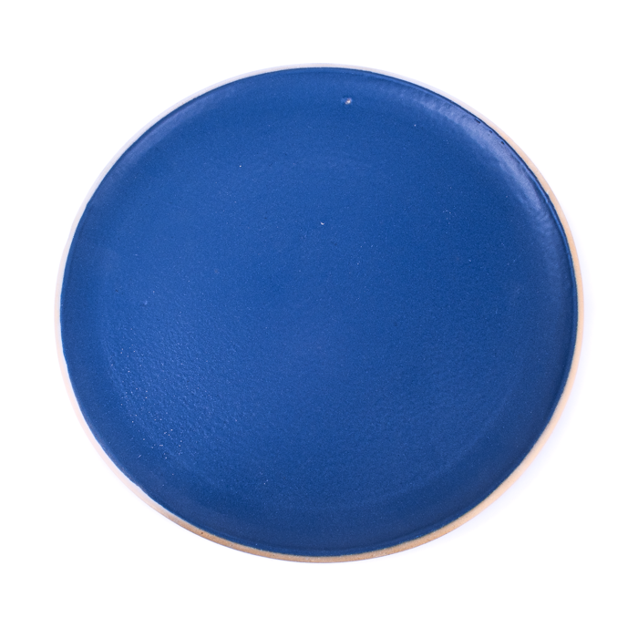 Blue Matte Large Serving Plate 