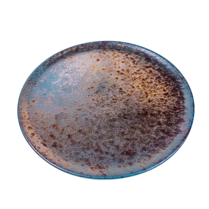 Artisanal ceramic large plate, ideal for main courses or appetizers