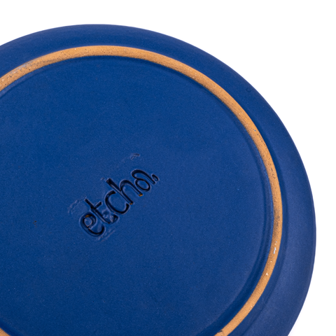 Small Plate | Blue Matte
Handcrafted stoneware small plate with rustic texture, ideal for appetizers or desserts