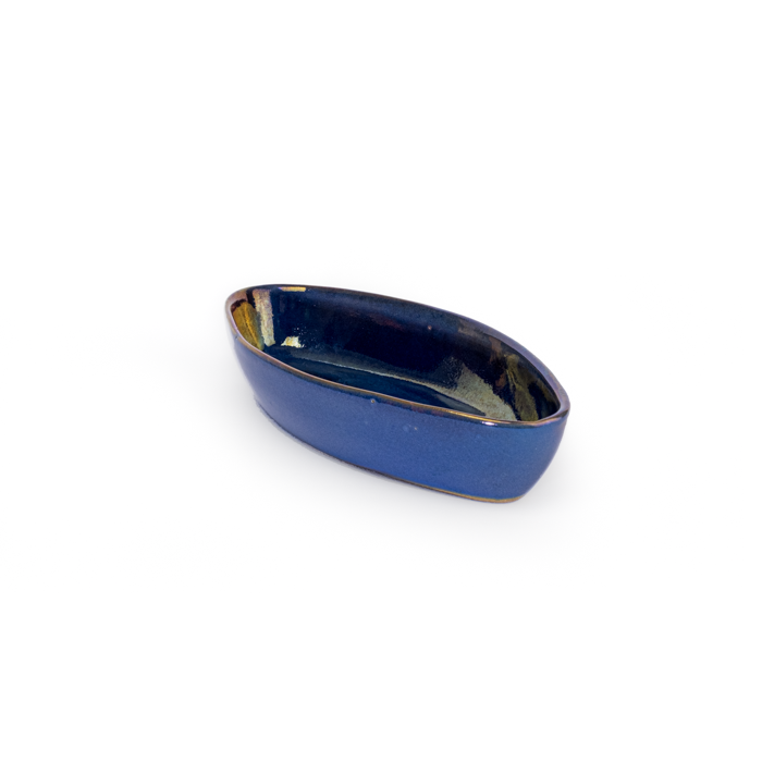 Oval Bowls | Blue Fusion (2 Pieces)
Set of two handcrafted stoneware oval bowls in different sizes for serving appetizers and snacks