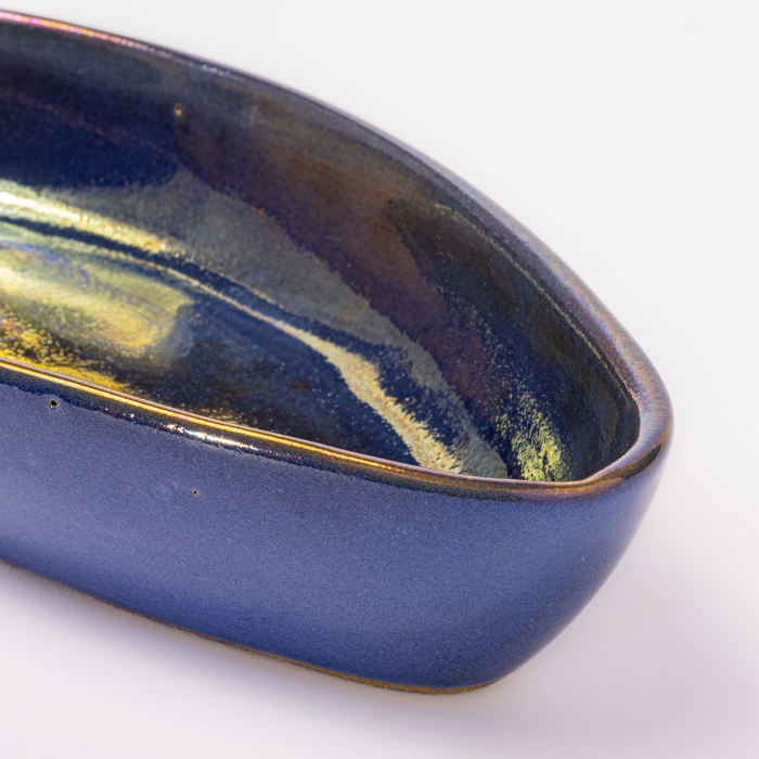 Oval Bowls | Blue Fusion (2 Pieces)
Set of two handcrafted stoneware oval bowls in different sizes for serving appetizers and snacks