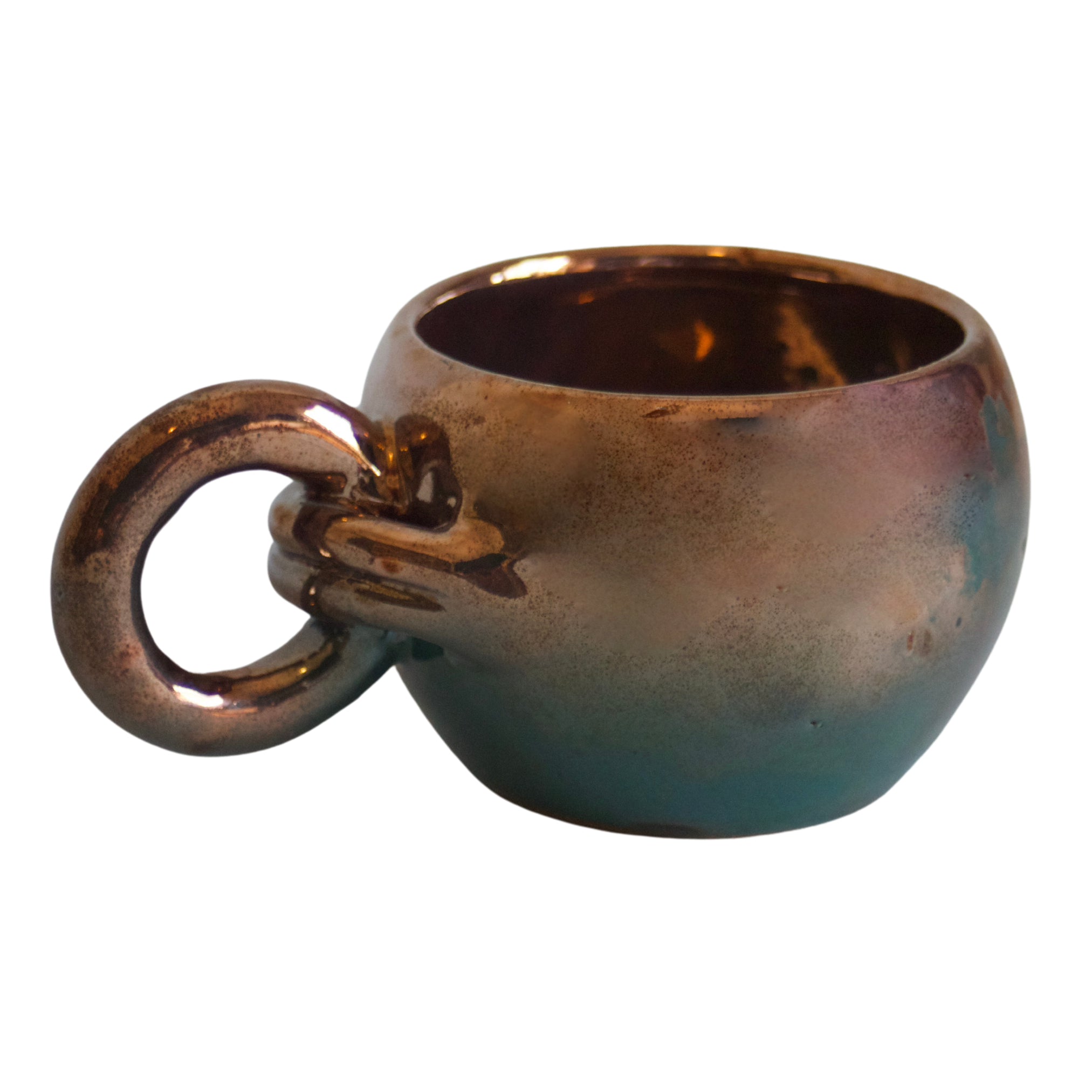 Modern Arabic Fengaan in Green Fusion finish, perfect for serving coffee or infusions