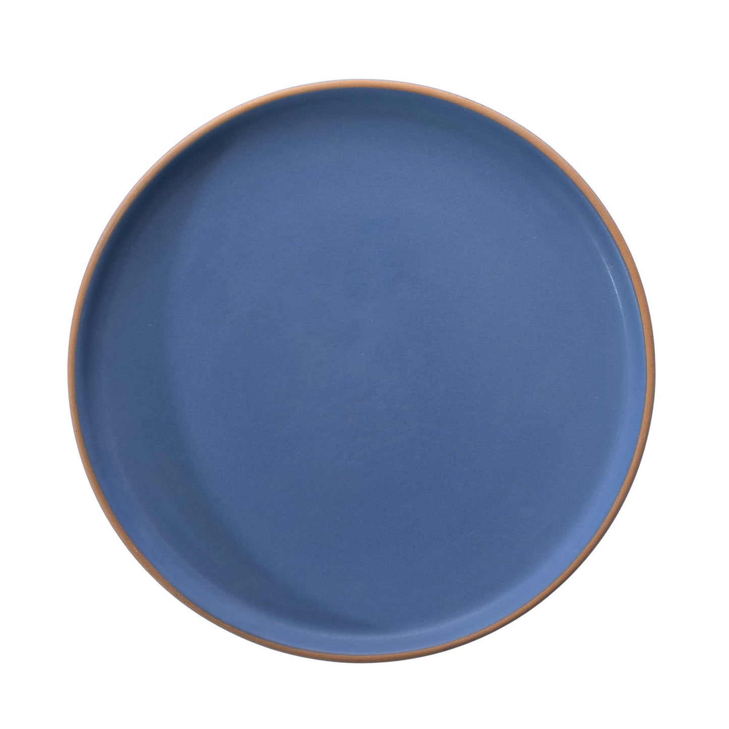 Large Plate | Elevated Edges | Blue Matte