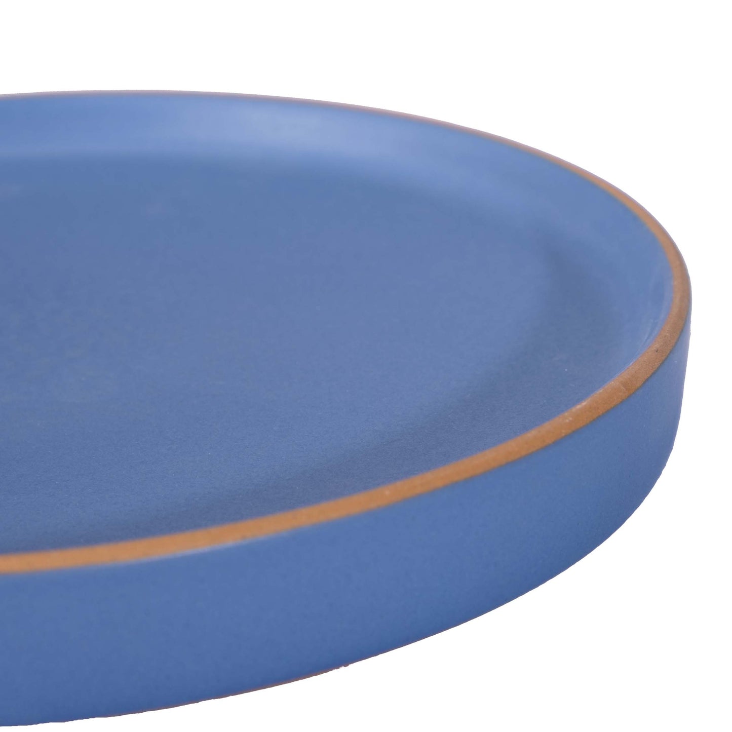 Large Plate | Elevated Edges | Blue Matte