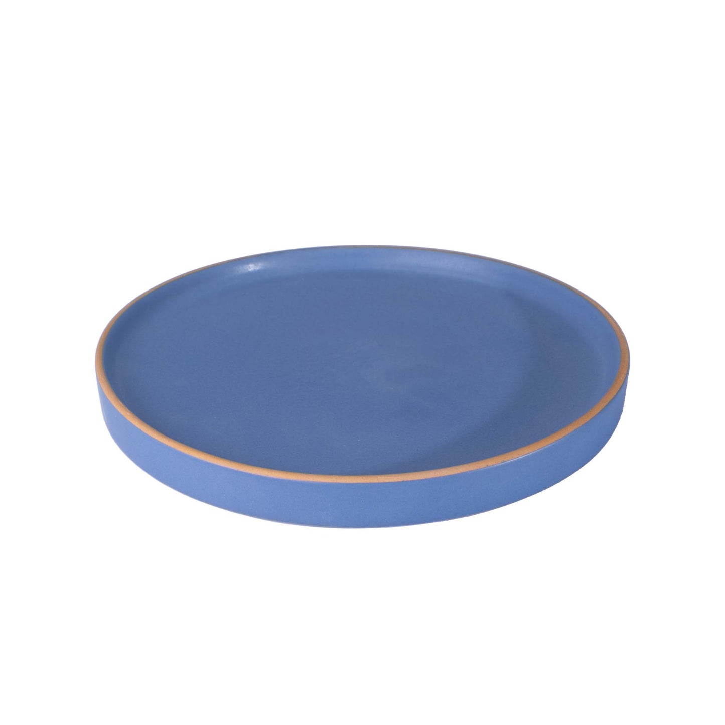 Large Plate | Elevated Edges | Blue Matte