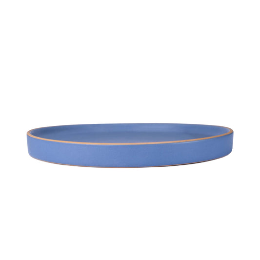 Large Plate | Elevated Edges | Blue Matte