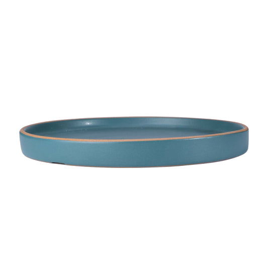 Large Plate | Elevated Edges | Green Matte