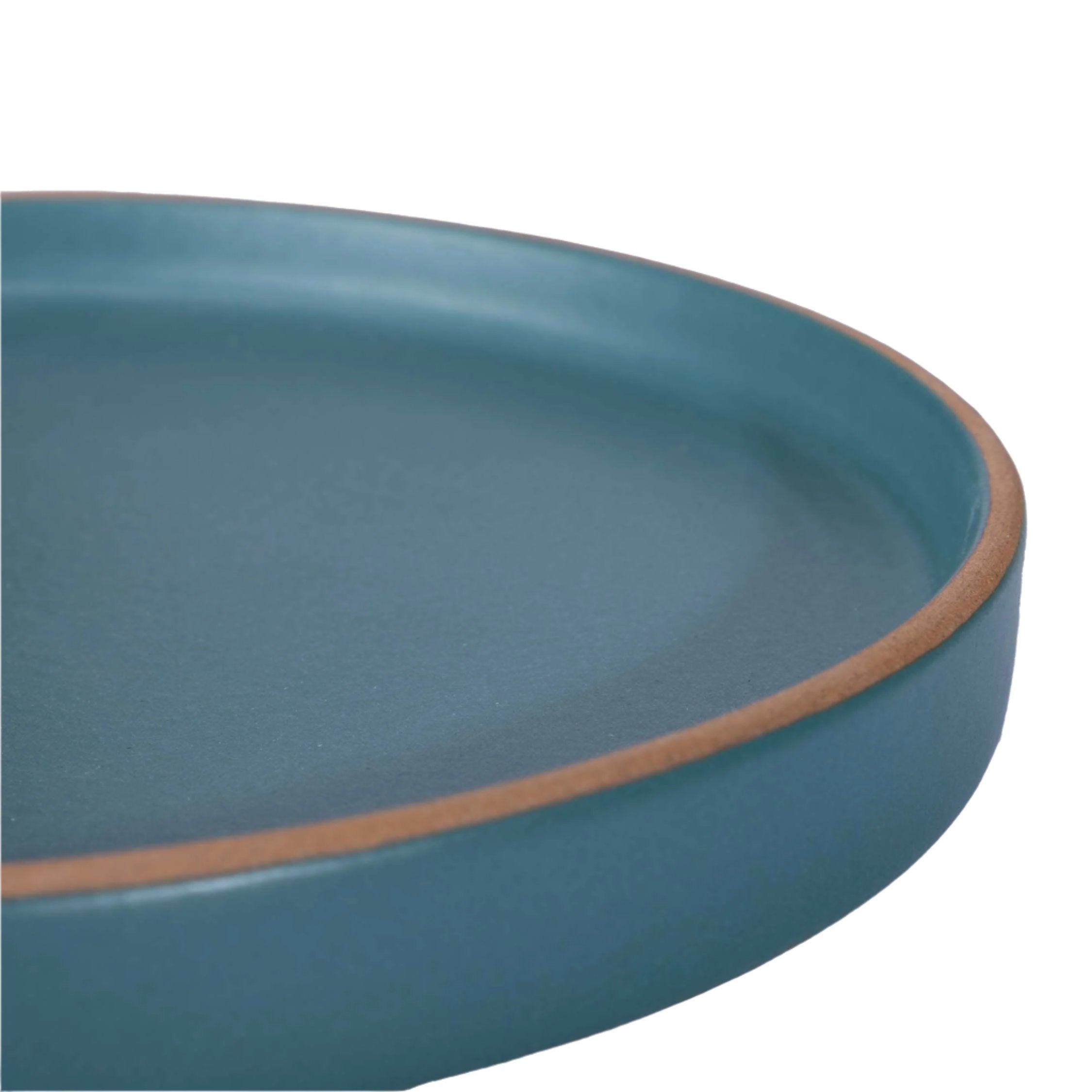Large Plate | Elevated Edges | Green Matte