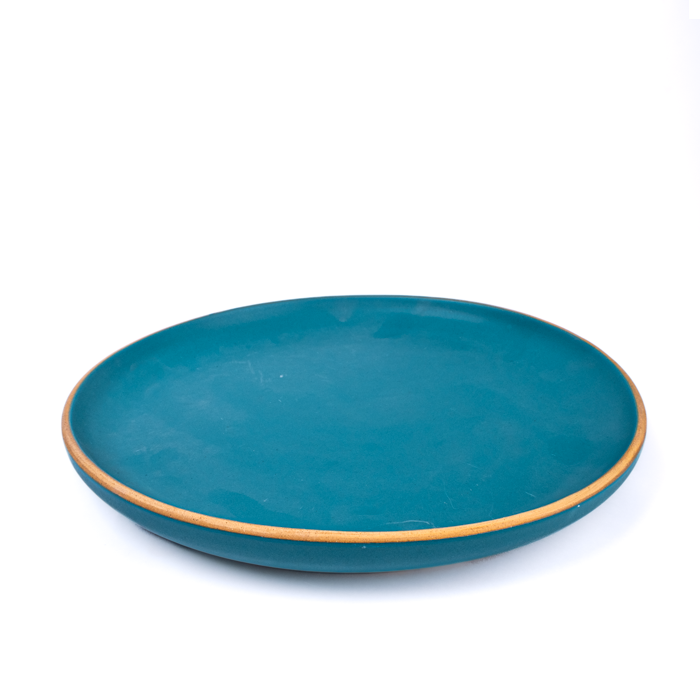 Artisanal ceramic large plate, ideal for main courses or appetizers