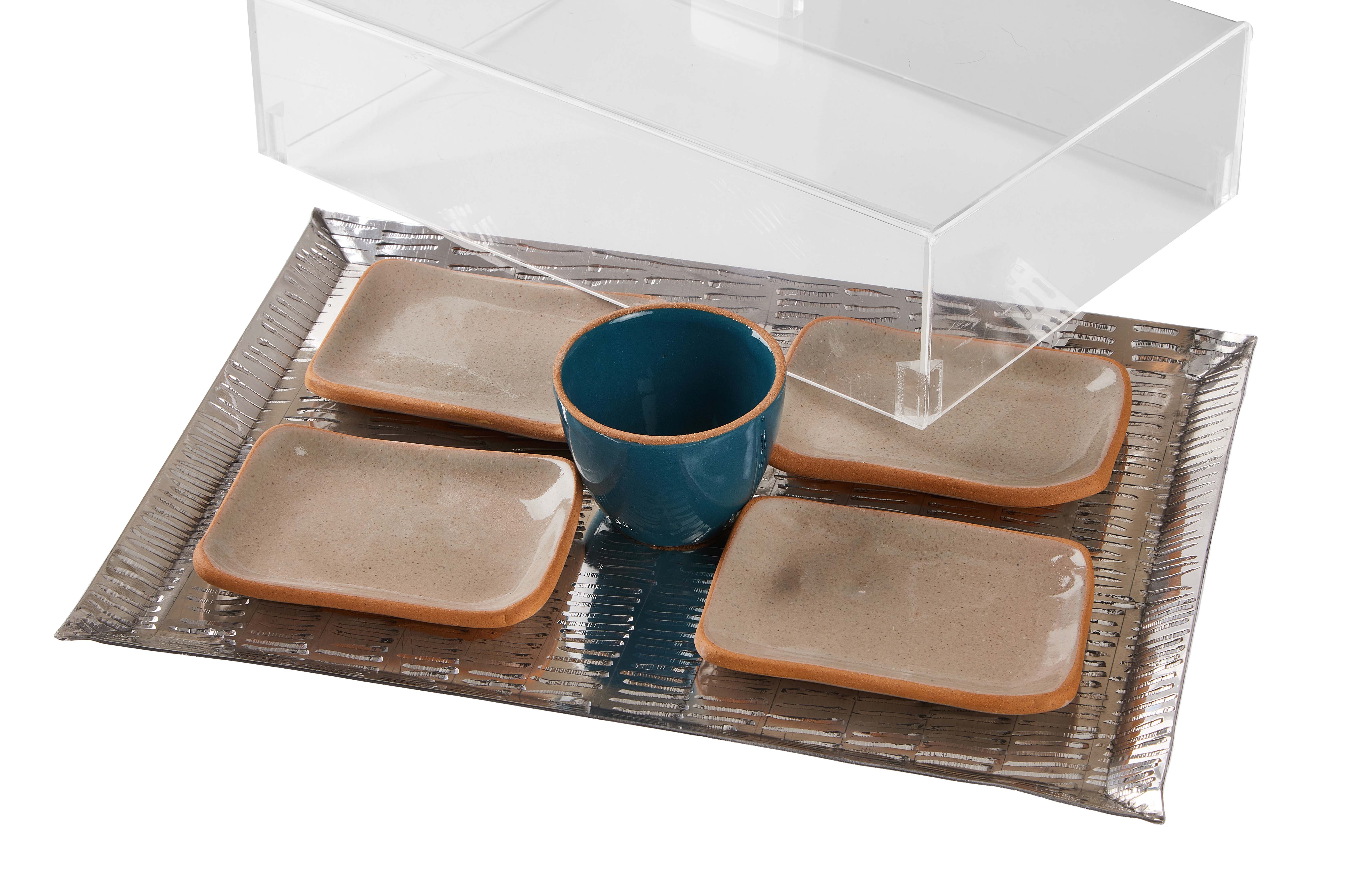 Platter Mania (5-in-1) | The H Edition
Platter Mania Deluxe Bundle with handcrafted stoneware platters, mini-bowls, aluminum trays, and plexiglass covers