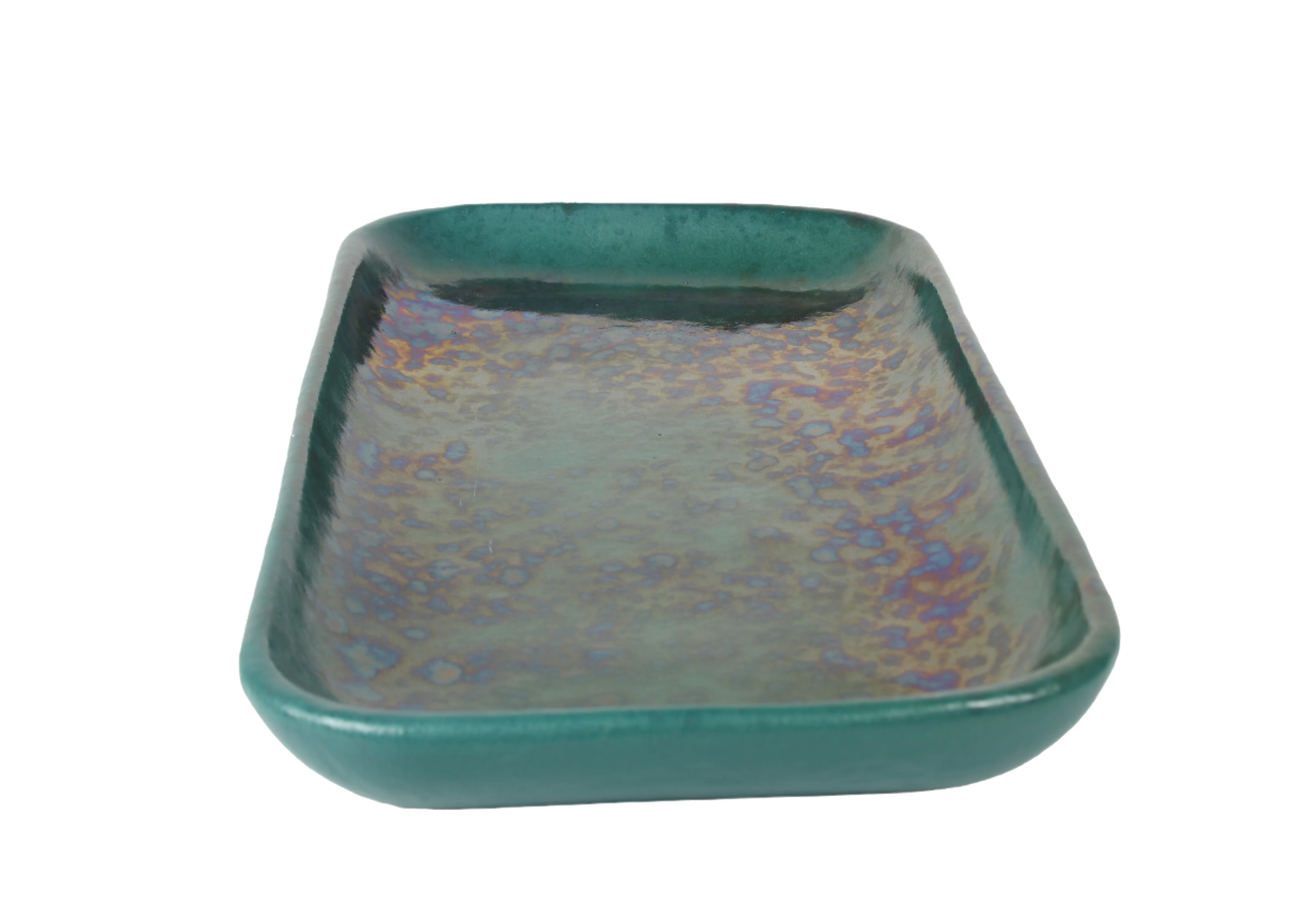 Rectangular Platter | Green Fusion
Rectangular Platter in Green Fusion with handcrafted stoneware and iridescent glaze, ideal for serving appetizers